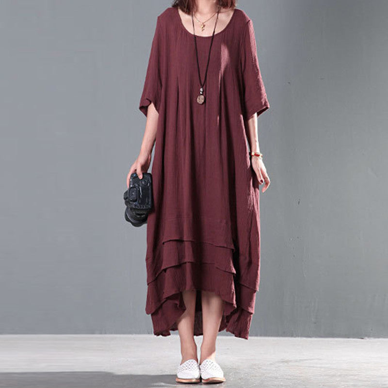 linen high low dress