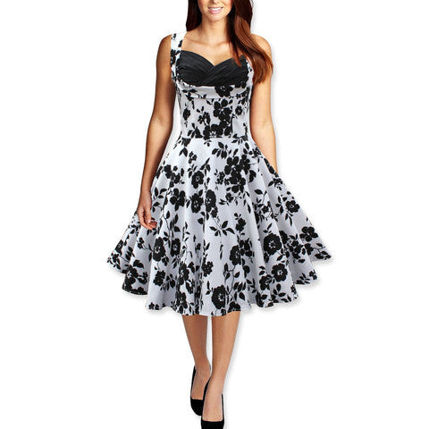 Black Floral Vintage Dress – Lily & Co.