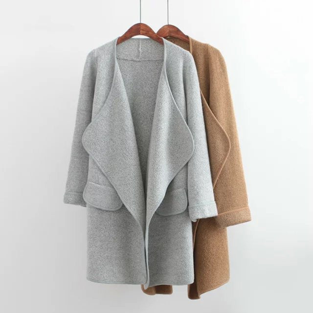 Long sweater cardigan in Beige – Lily & Co.