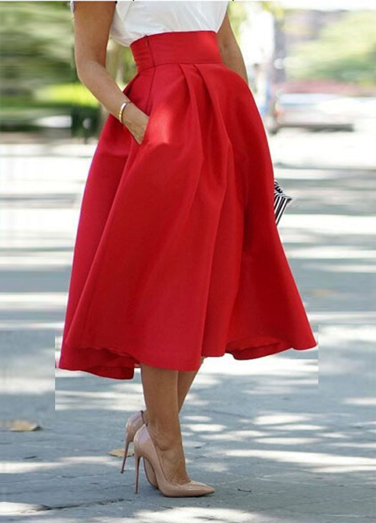 long red skirt