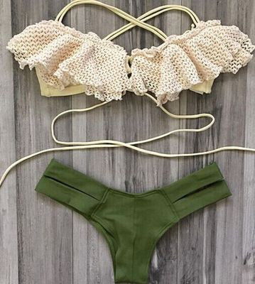 Green Lace Bikini Set – Lily & Co.