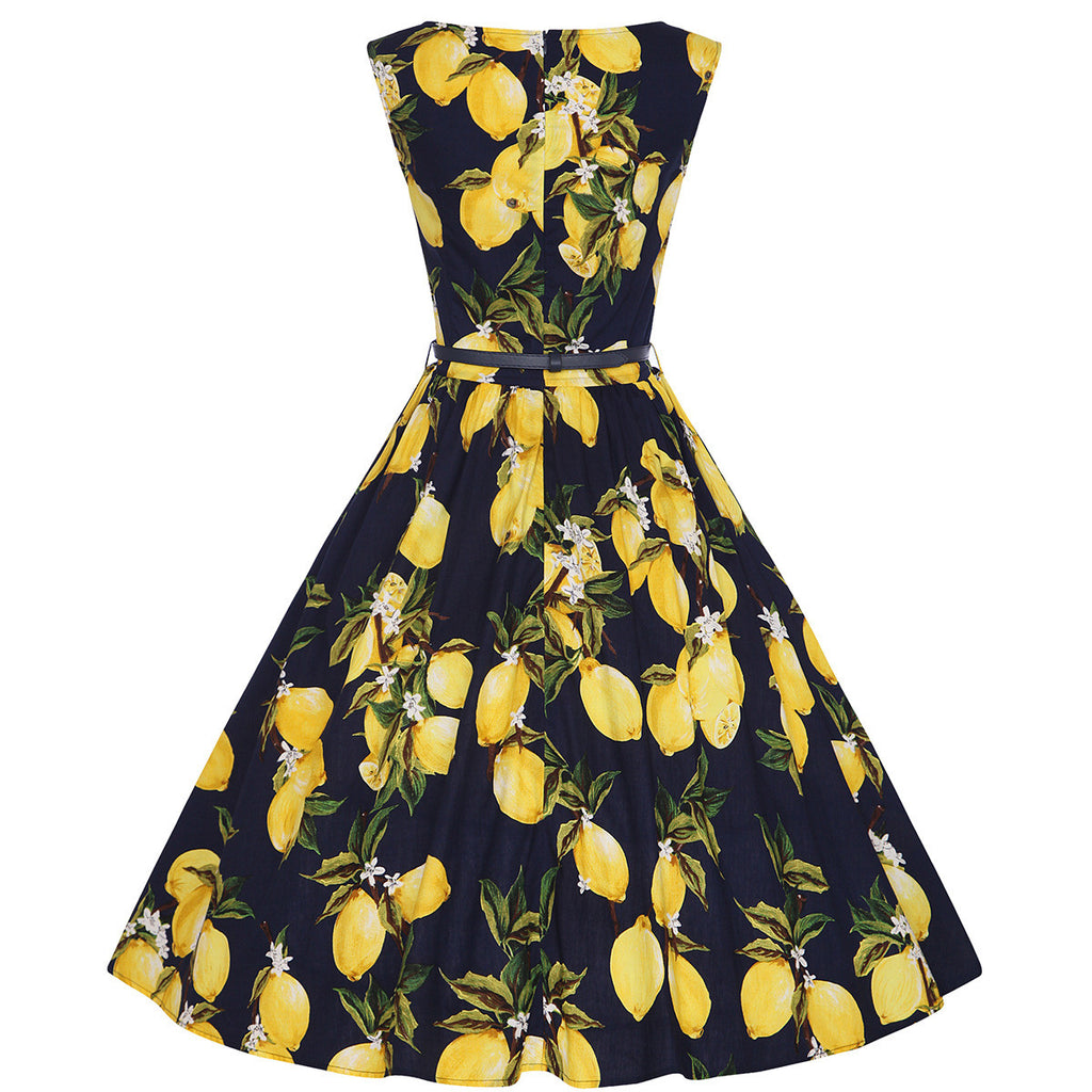 lemon print dress