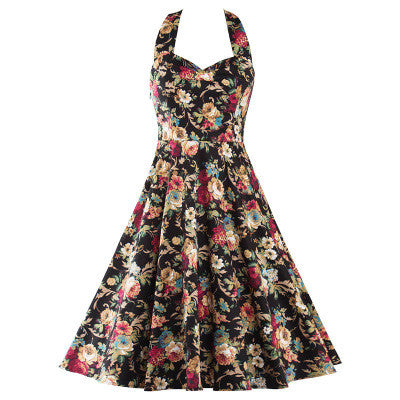 Floral Halter Dress – Lily & Co.