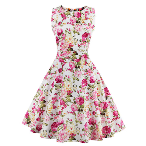 White Floral Vintage Dress – Lily & Co.