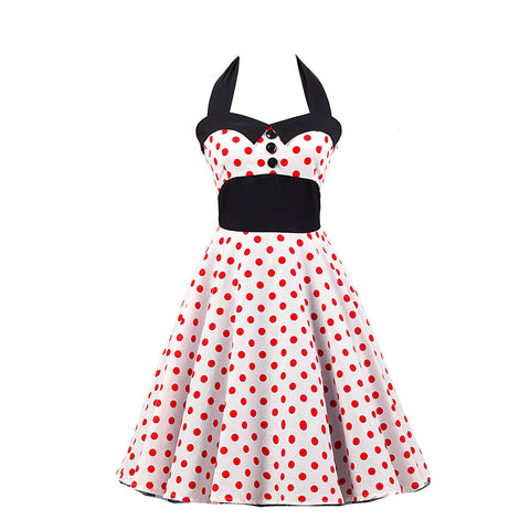 White Polka Dot Vintage Dress – Lily & Co.