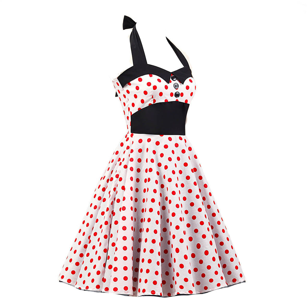 White Polka Dot Vintage Dress – Lily & Co.