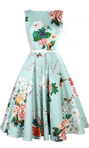 Mint Floral Vintage Dress – Lily & Co.