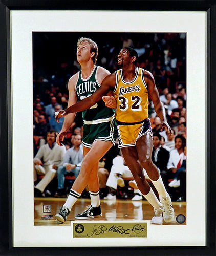 Larry Bird Boston Celtics Unsigned Battling vs. Magic Johnson Photograph