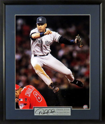 Derek Jeter Headfirst Slide Framed Photograph (Engraved Series