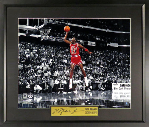  Michael JordanReverse Dunk 16x20 Framed Photograph (Engraved  Series) : Sports & Outdoors