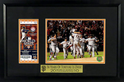 San Francisco Giants 2014 World Series Champions Newspaper Framed