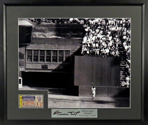 Willie Mays Signed The Catch Photo - CharityStars