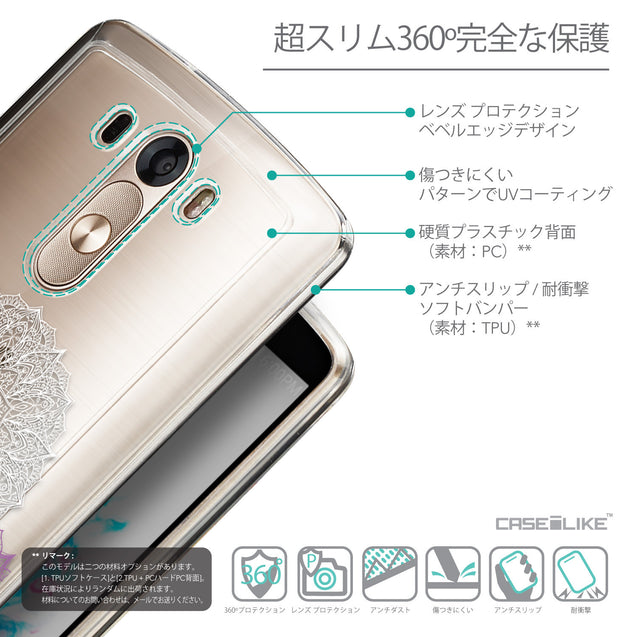 Details in Japanese - CASEiLIKE LG G3 back cover Mandala Art 2301