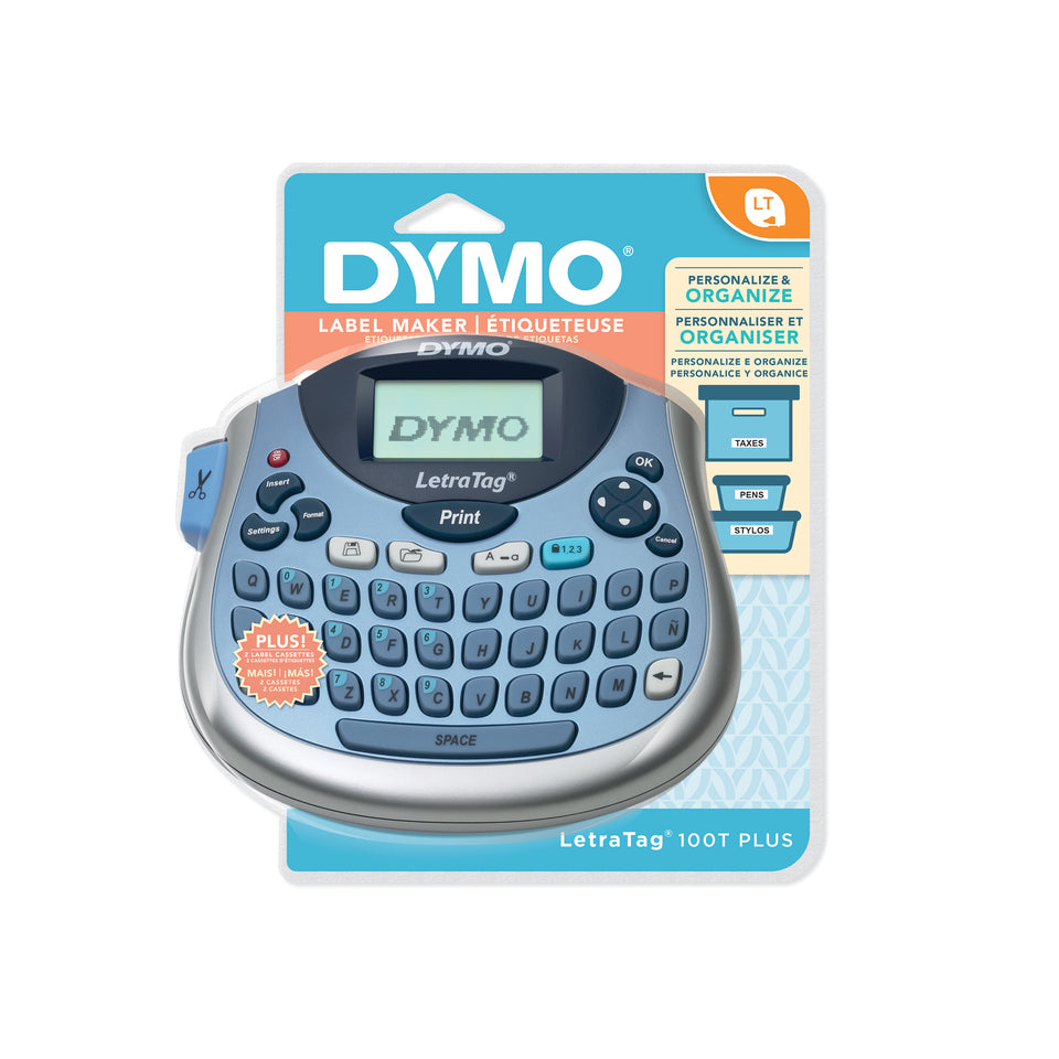 Etiquetadora Dymo Letratag 100H portátil teclado ABC azul - Etiquetas - Los  mejores precios