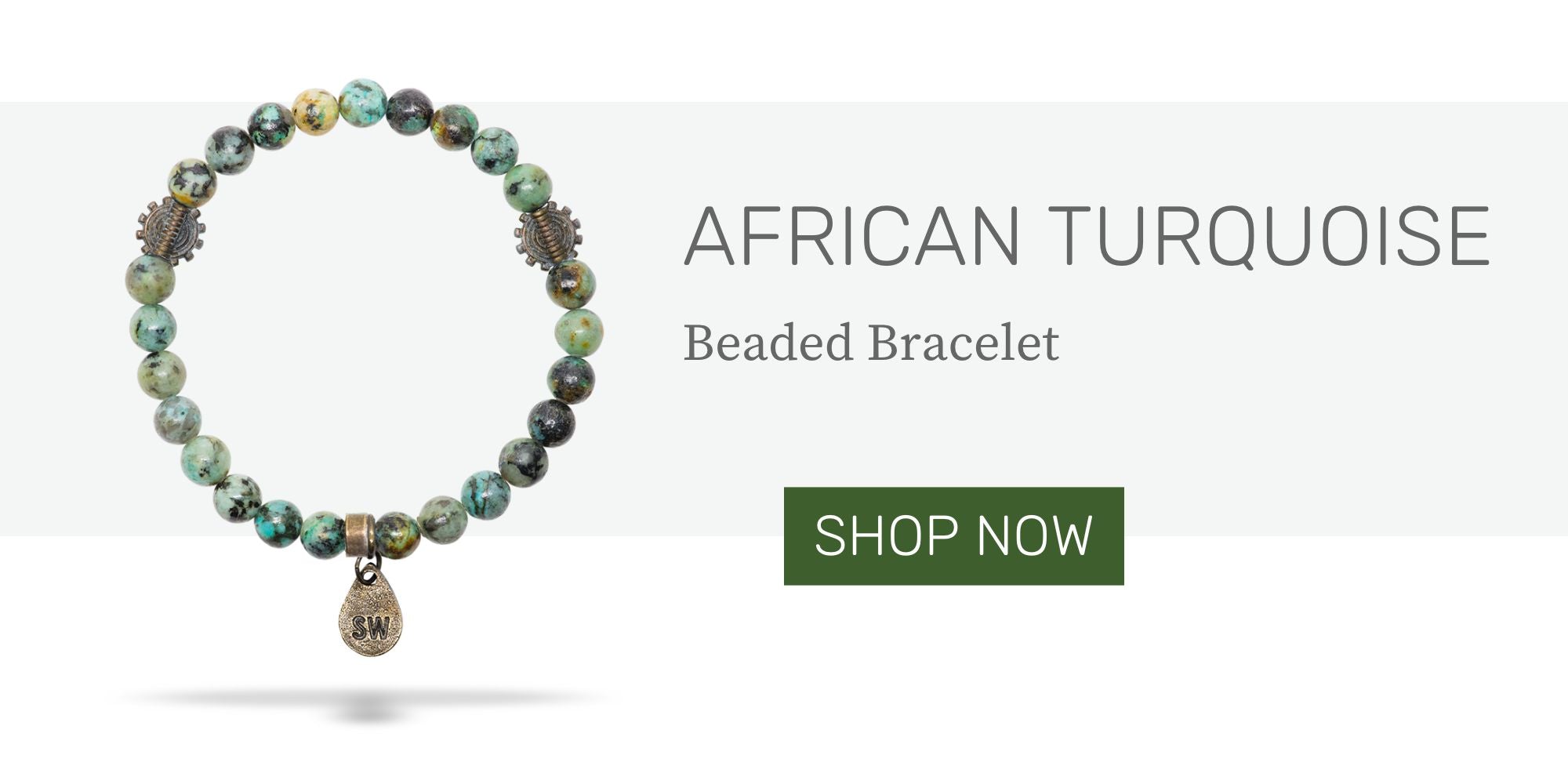 African Turquoise Bracelet by Wild In Africa