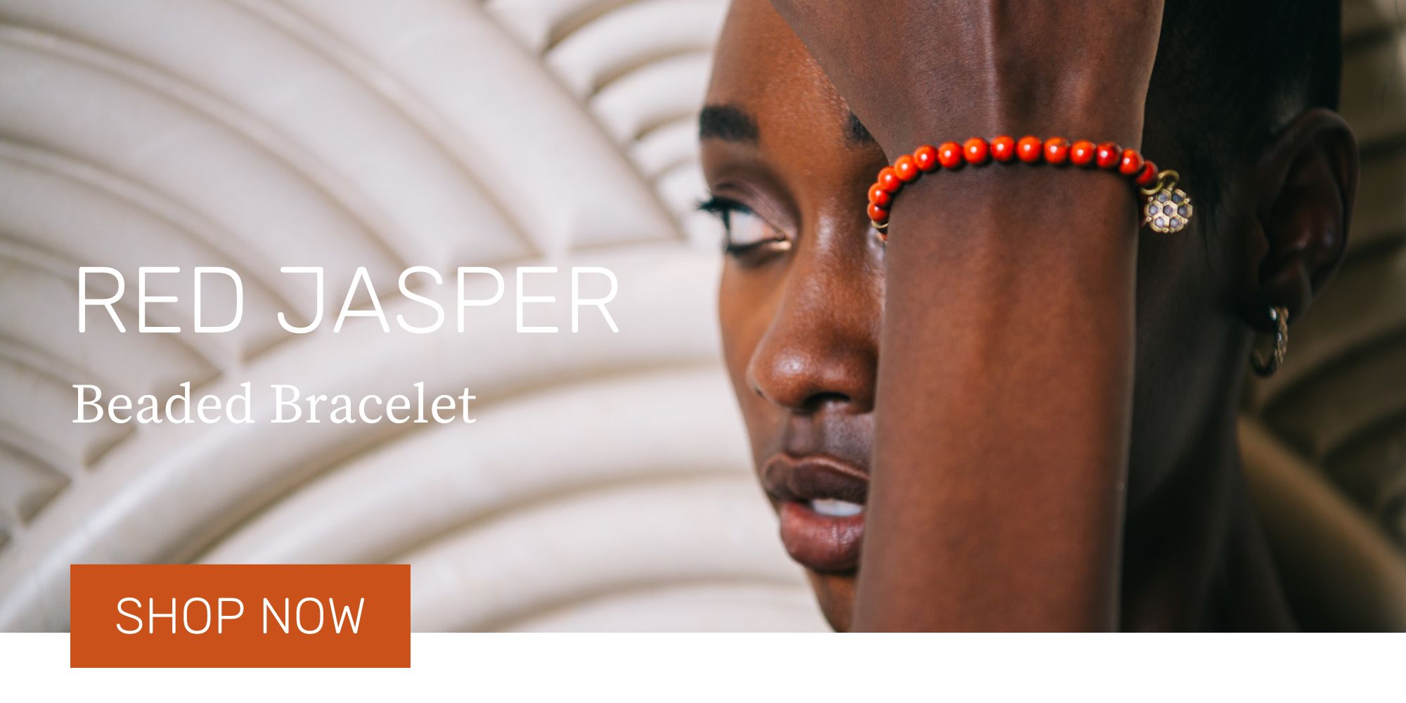 Red Jasper beaded bracelet by Wild In Africa