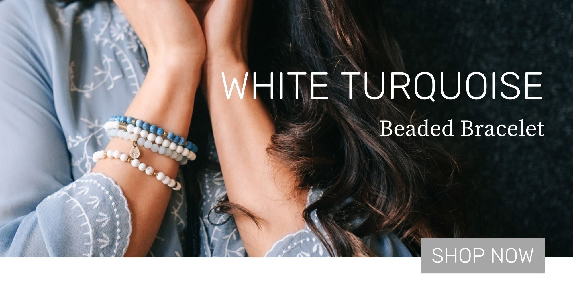 White Turquoise Bracelet by Wild In Africa