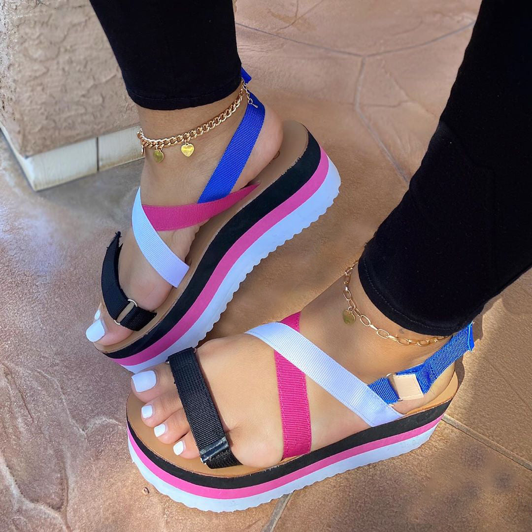 multicolor lace up heels