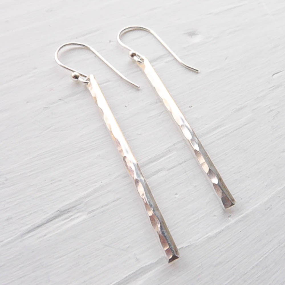 Hammered Stick Earrings