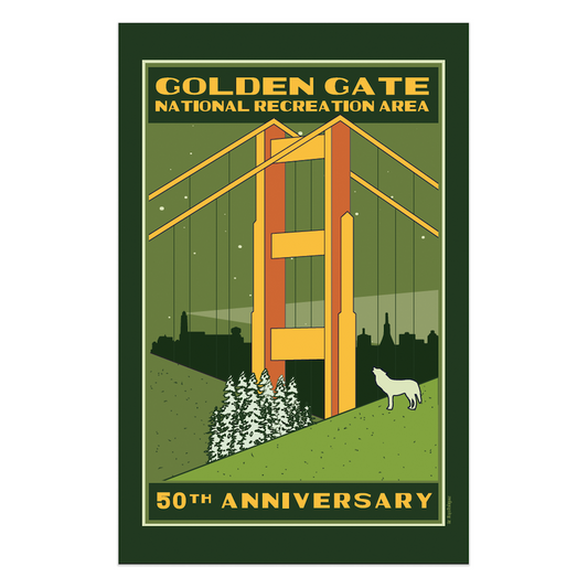 11x17 Print - Golden Gate 50th Anniversary Fort Point – PARK STORE
