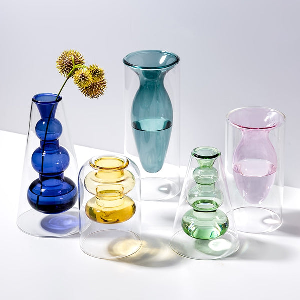 Colourful Glass Flower  Vase