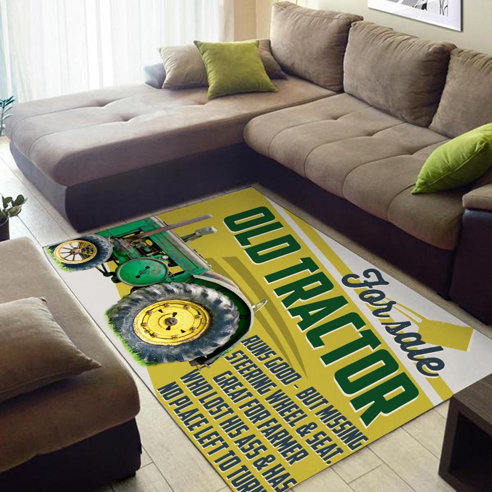 John Deere Tractor Rug , Living Room Rugs, Floor Decor Rug Decor