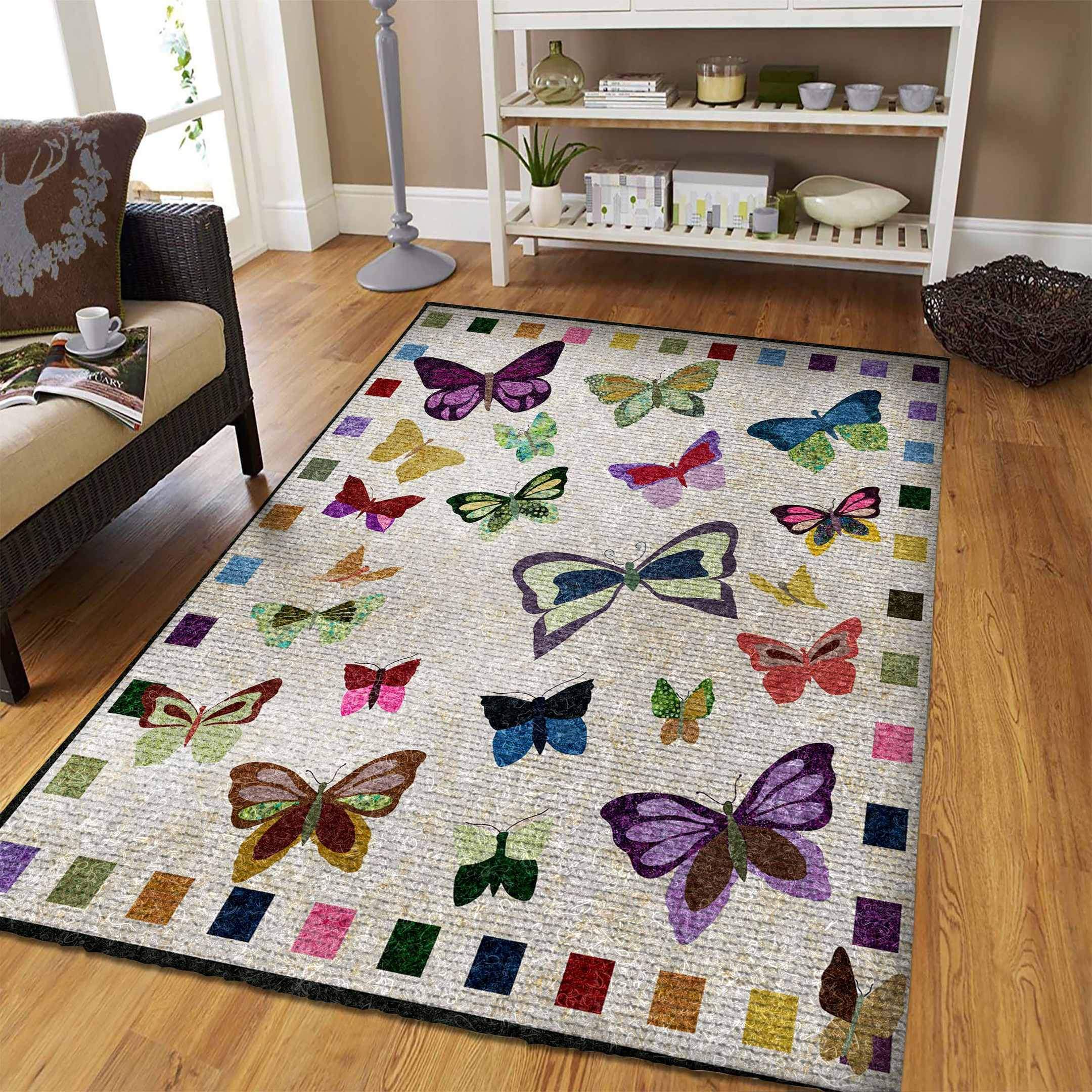 Butterfly Rug, Kitchen Carpet - Rug Decor