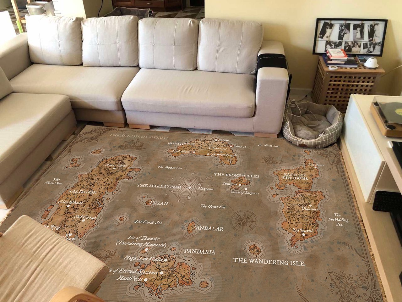 map rug living room