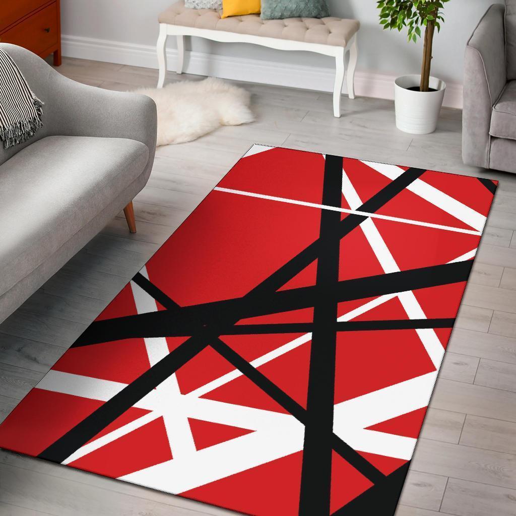 Van Halen Stripes Area Rug Carpet, Living Room Rugs, Floor Decor Rug