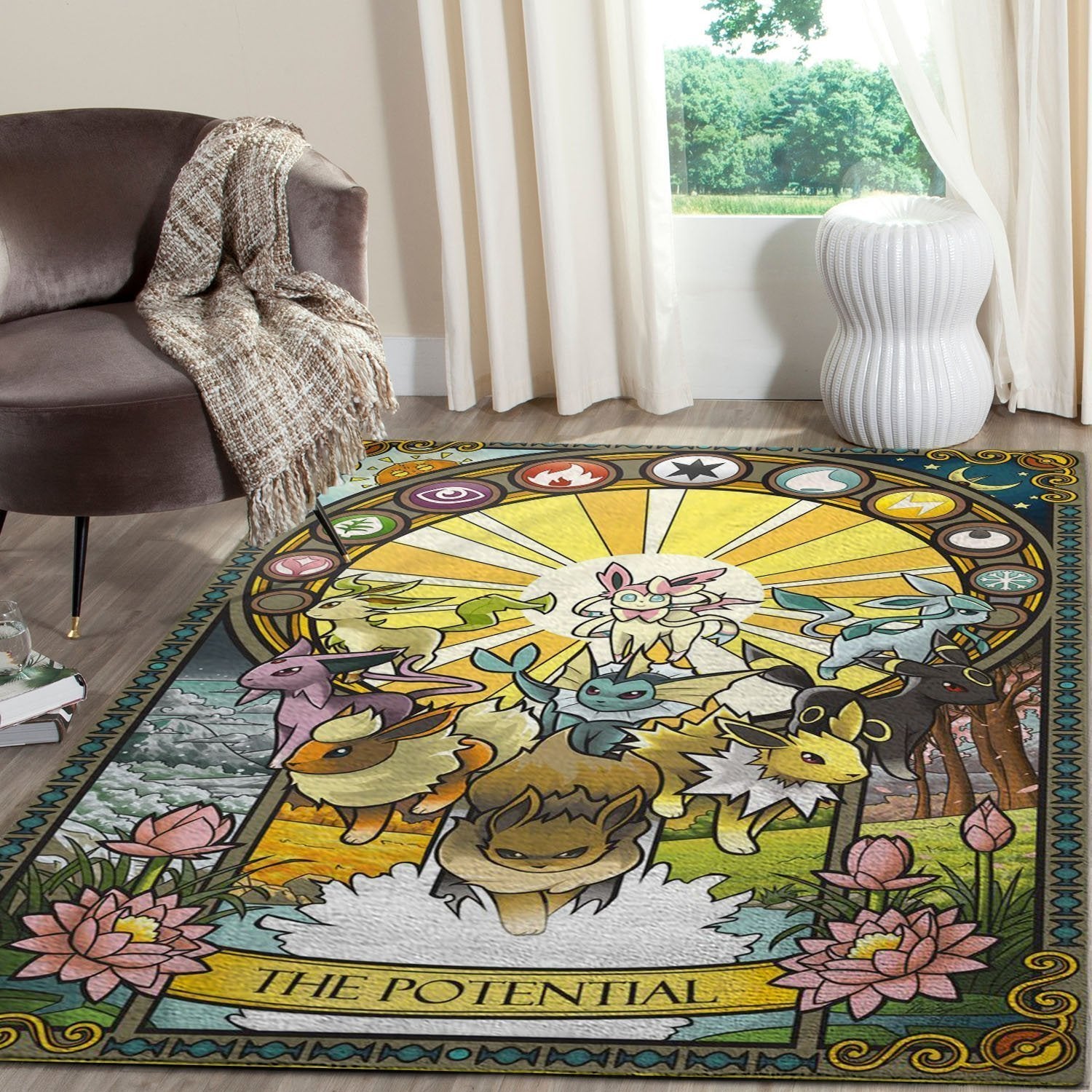 Eevee Pokemon Area Rug - Home Decor - Bedroom Living Room ...