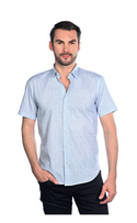 Shirt Short Sleeve, Light Blue - Caswell's Fine Menswear