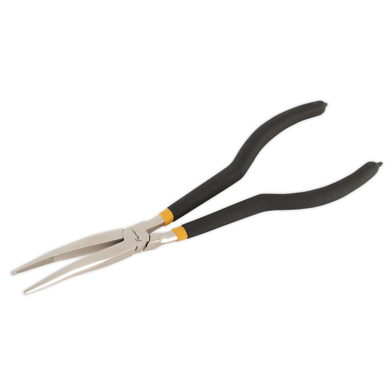 Needle Nose Pliers 280mm Offset Ni Fe Finish