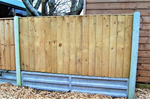 Fencing with concrete gravel boards