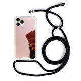Strap Cord Chain Tape Necklace Lanyard Case Acrylic Mirror Back Cover For iPhone 11 Pro X XR XS Max
