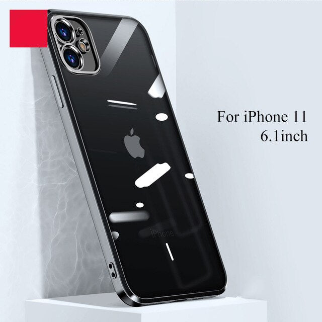 Shockproof Cover Protective Transparent Case Square Shell For Iphone 1 Phones Craze