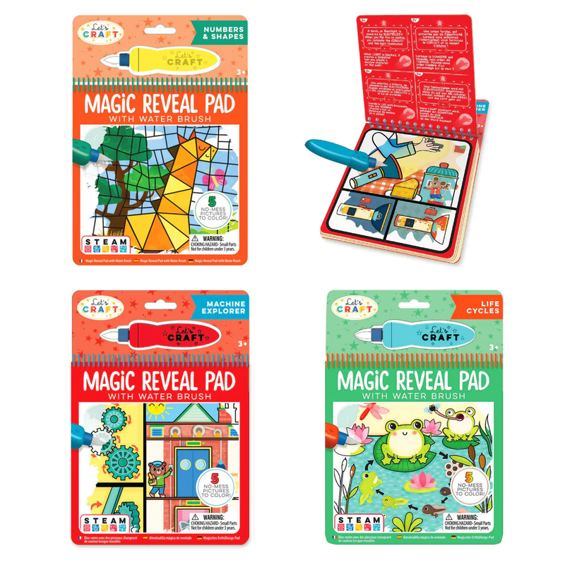 Magic Reveal Pad - Machines, Life Cycles, or Numbers & Shapes ...