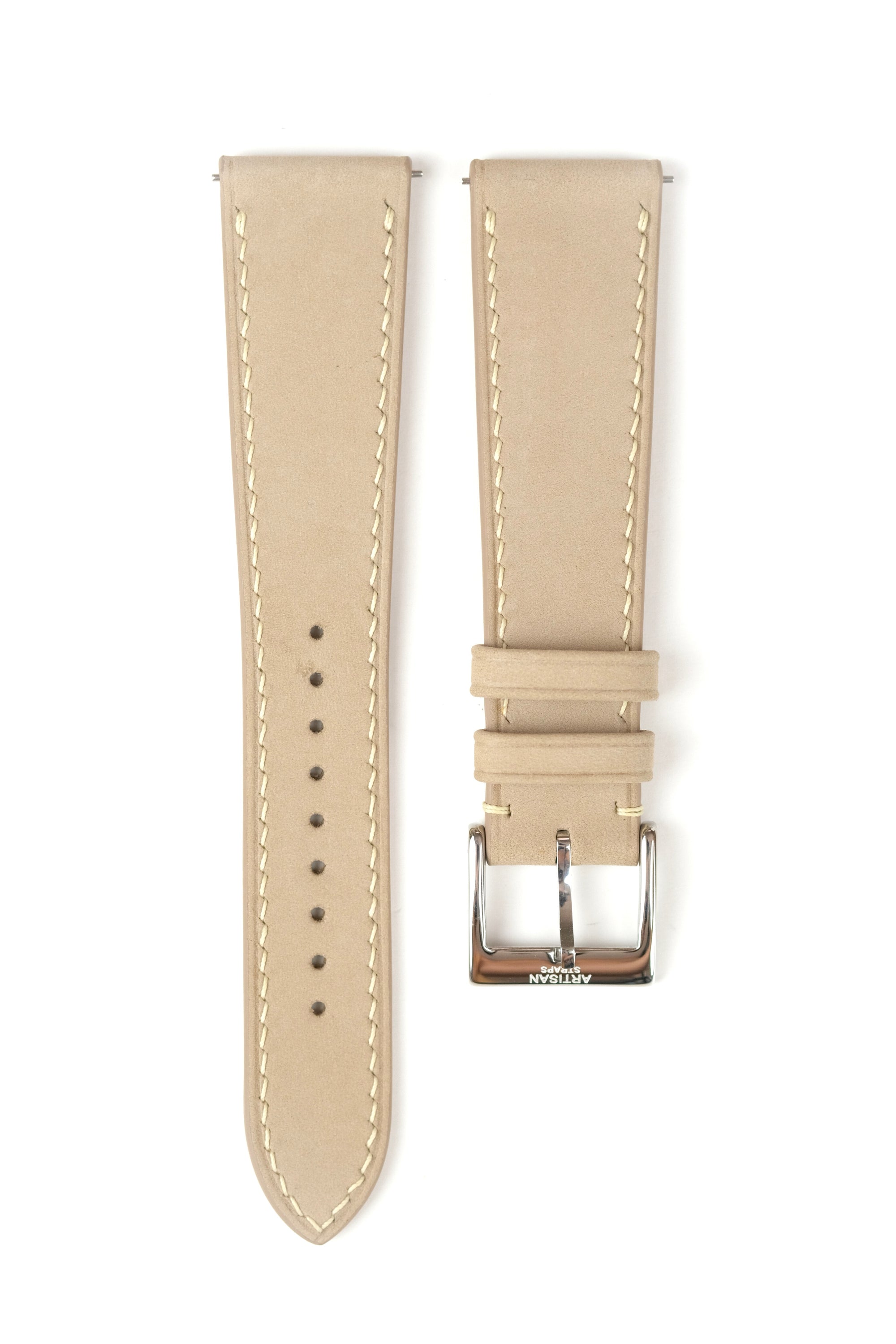 Black Barenia Calf (Padded) Leather Strap - Artisan Straps