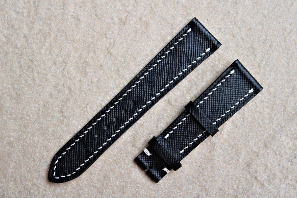 Black Saffiano Leather Strap - Artisan Straps