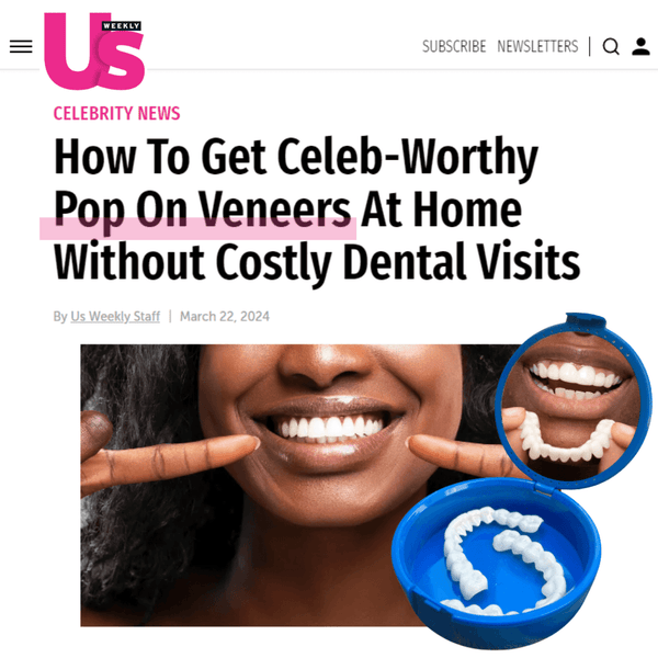 As seen in Us Weekly how to get celeb worthy Pop On Veneers