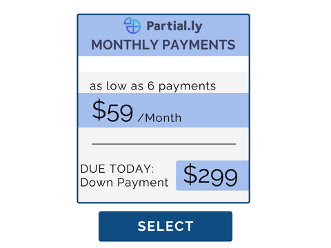 Monthly payment option with partially
