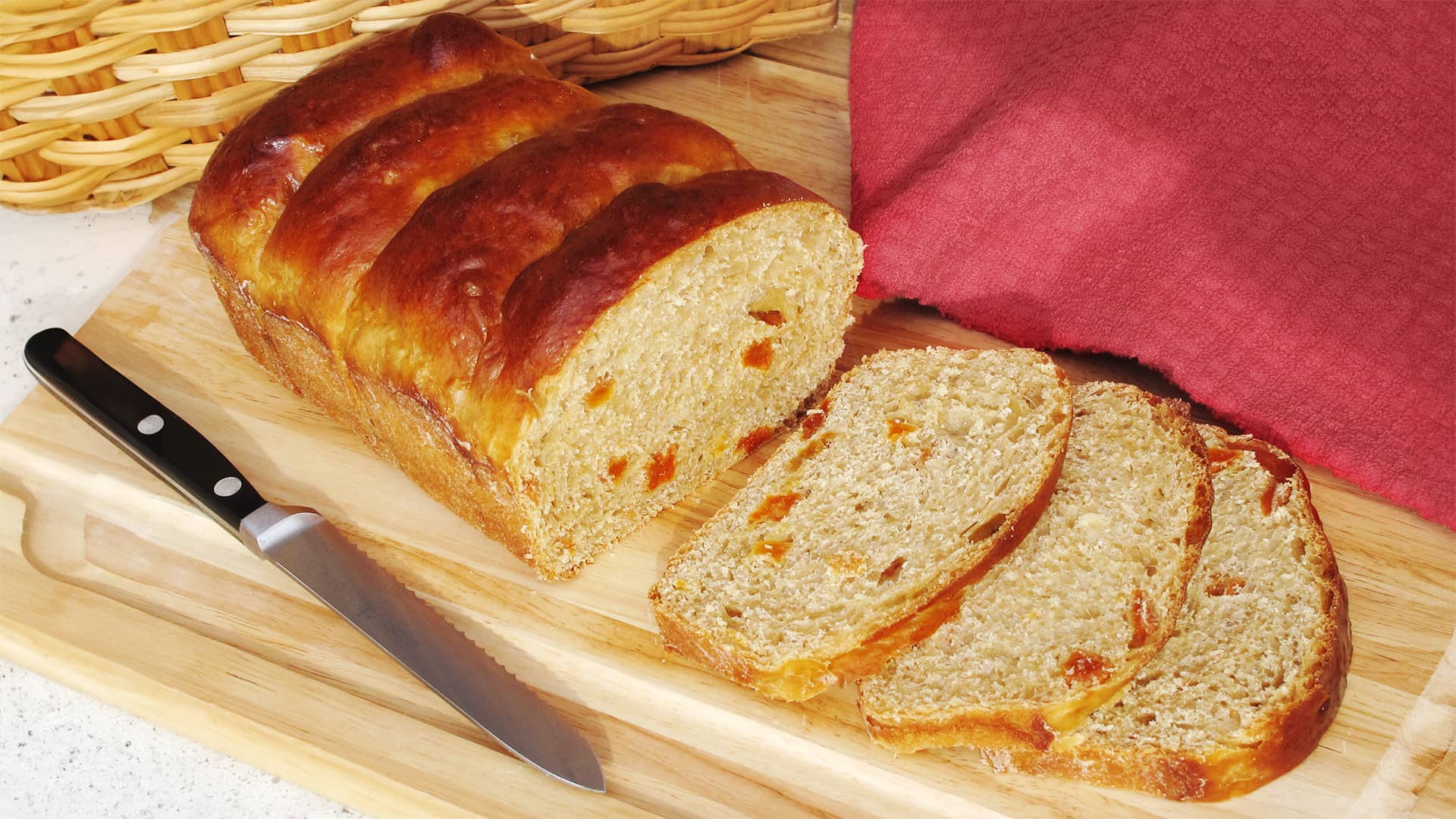 Loaf of sprouted wheat brioche