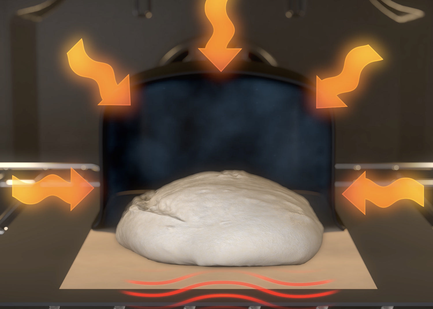 The lightweight Baking Shell transmits heat quickly while still trapping steam.