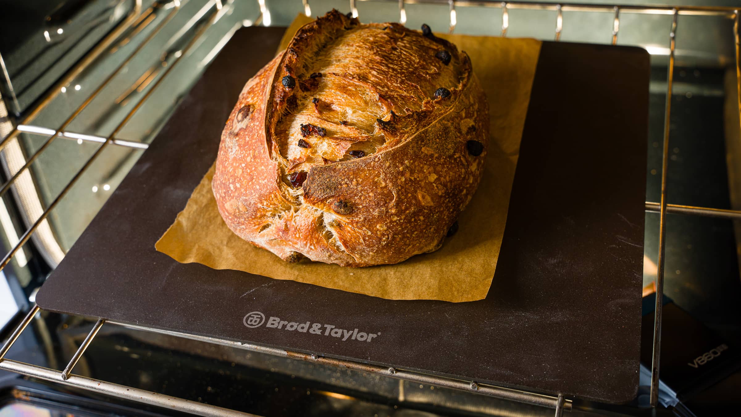 bread and bread steel in the oven