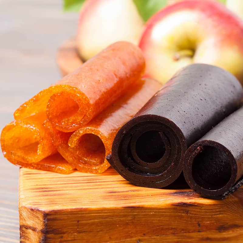 Two kinds of Fruit Leather