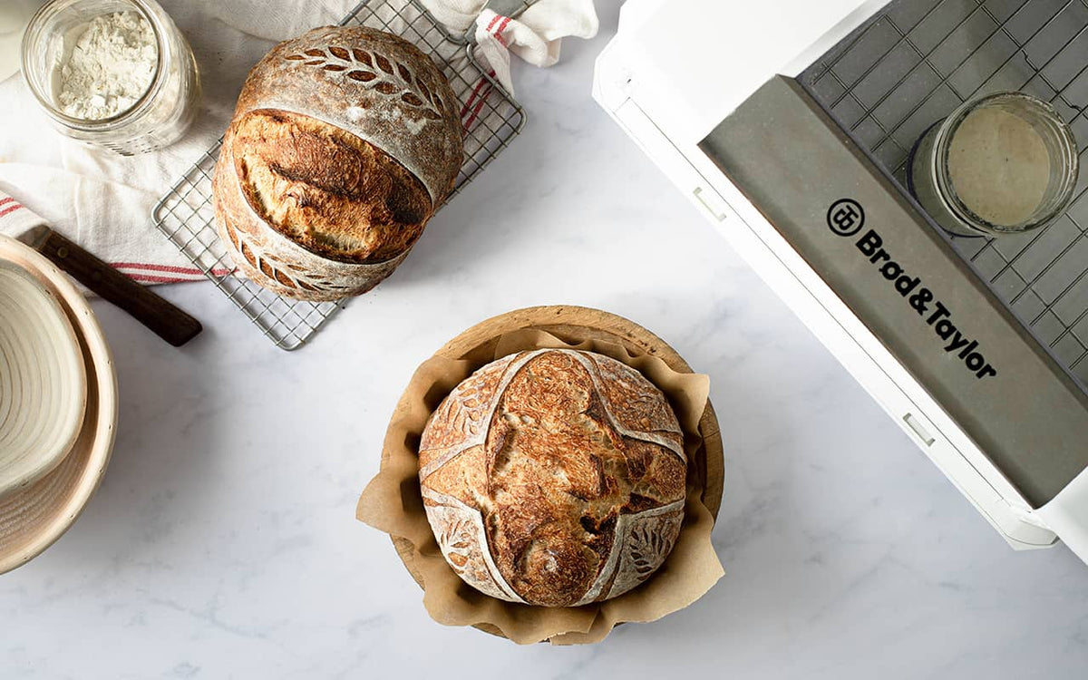 Sourdough bread, flour and Brod & Taylor folding proofer