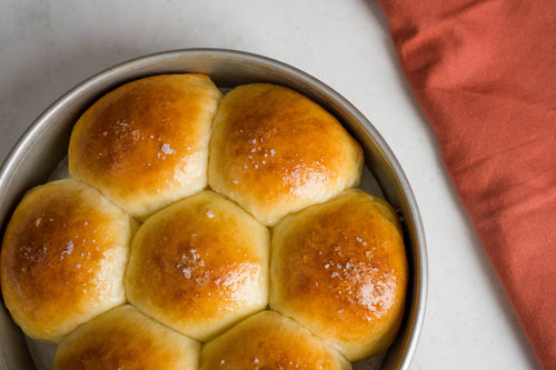 No-Knead Brioche Dinner Rolls