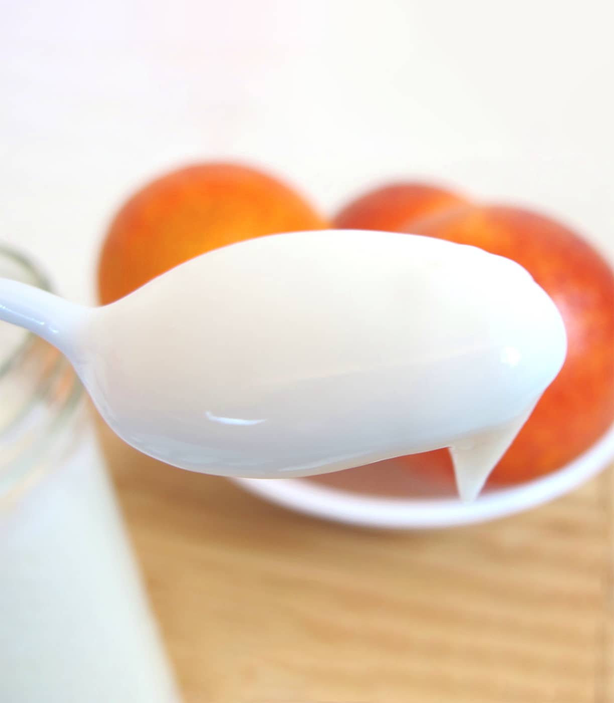 A spoonful of creamy yogurt
