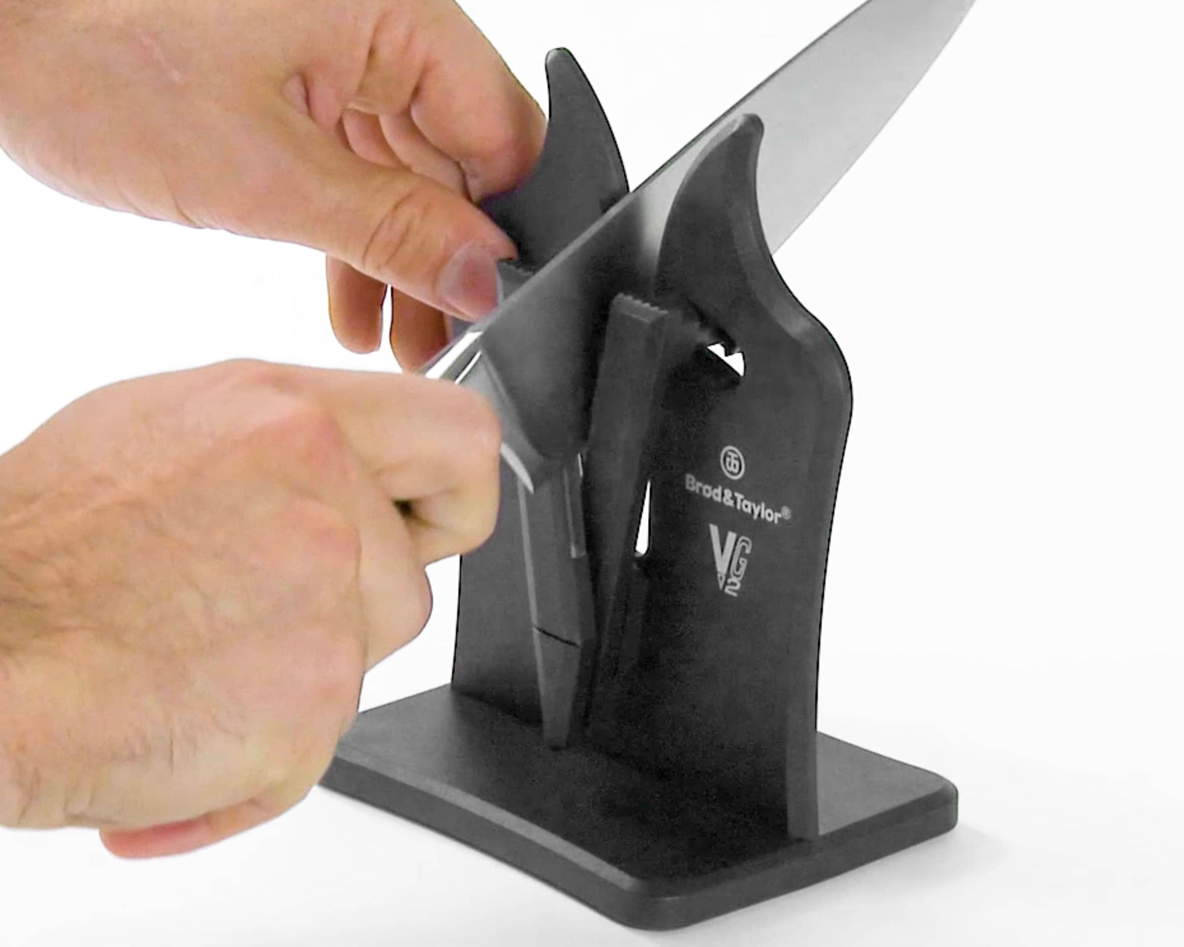 This innovative rolling knife-sharpener eliminates any chance of