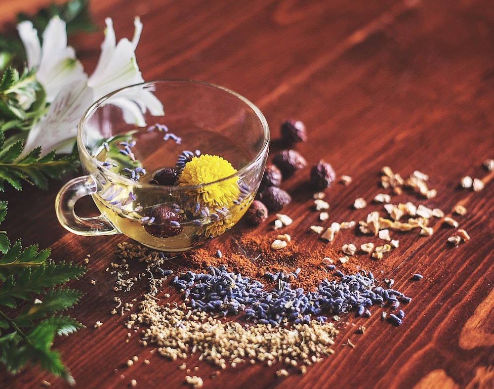 Dehydrating lavender herb fresh and dried