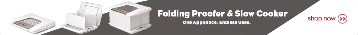 Brod & Taylor Folding Proofer and Slow Cooker banner, Show Now.